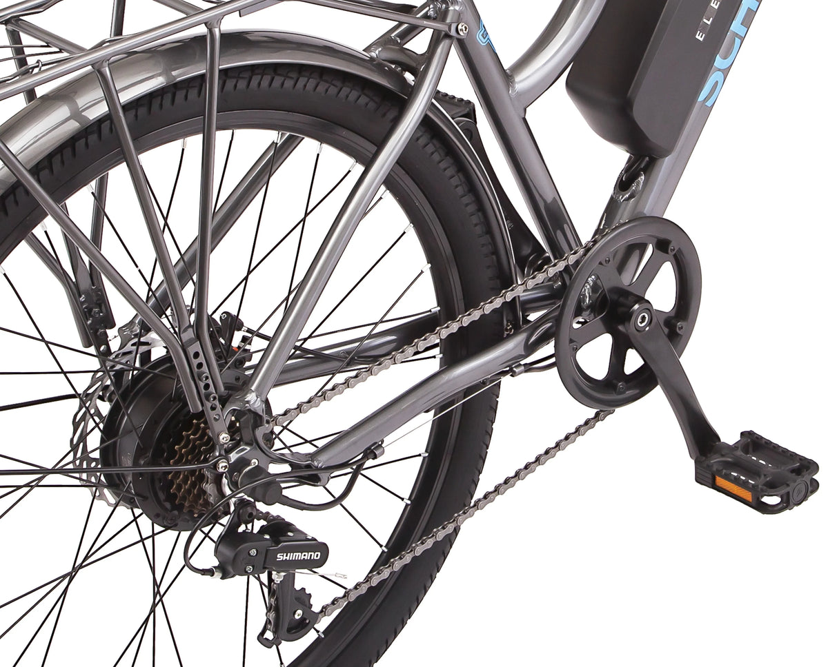 26 Low Step Cruiser Electric Bike 7 Speeds 250w Black U8036