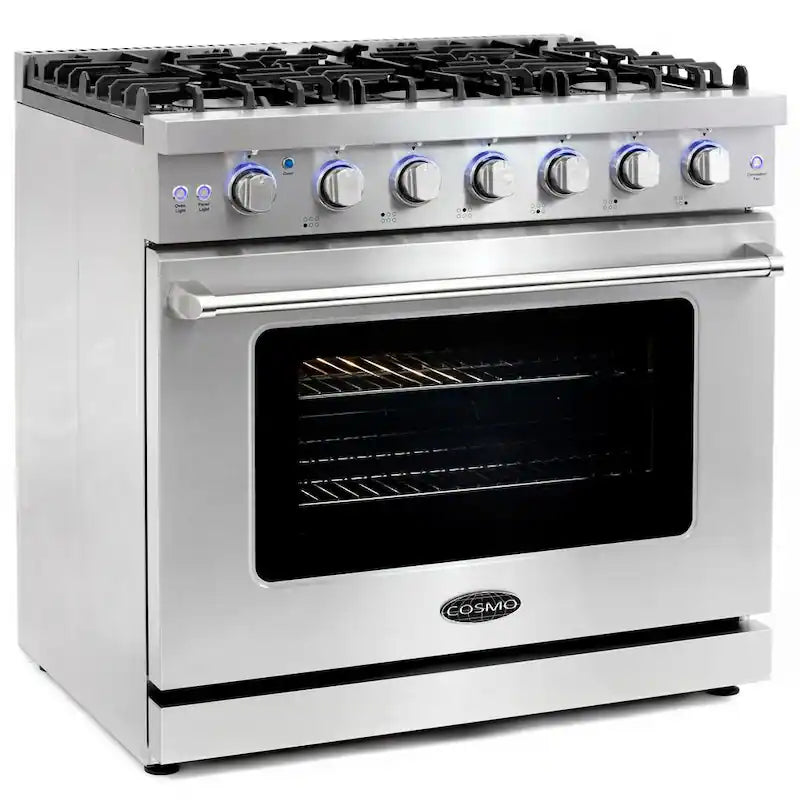 36 in. 6.0 cu. ft. Gas Range with Convection Oven in Stainless Steel W398121