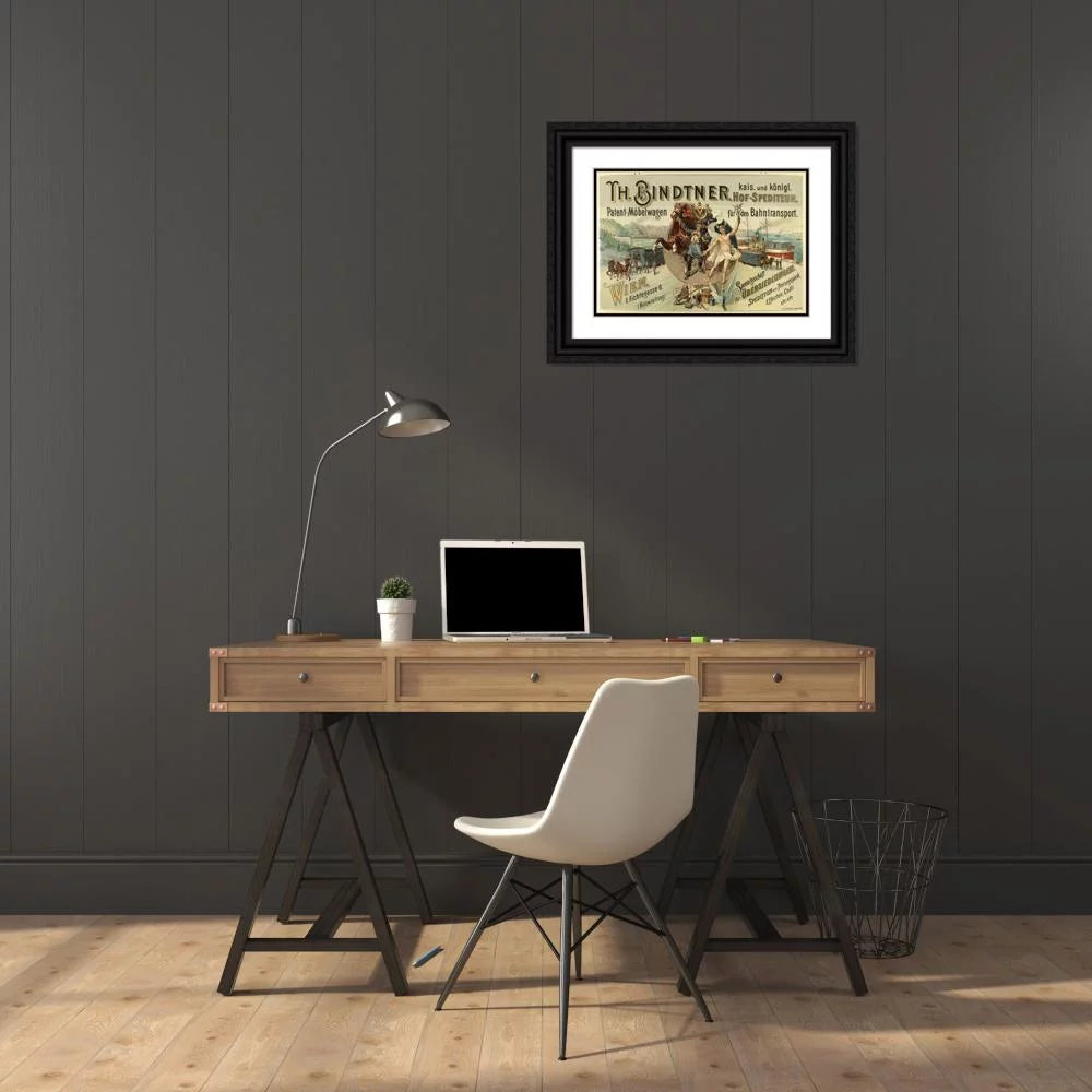 Black Ornate Framed Double Matted Museum Art Print Q844177