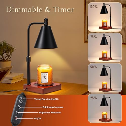 White Gold Candle Warmer Lamp with 2 Bulbs N718