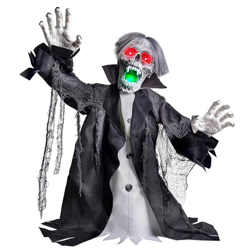 Animatronic Zombie Groundbreaker Outdoor Decoration with Light and Sound I9668