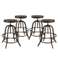 Brown Bar Stool Set of 4 Y8626