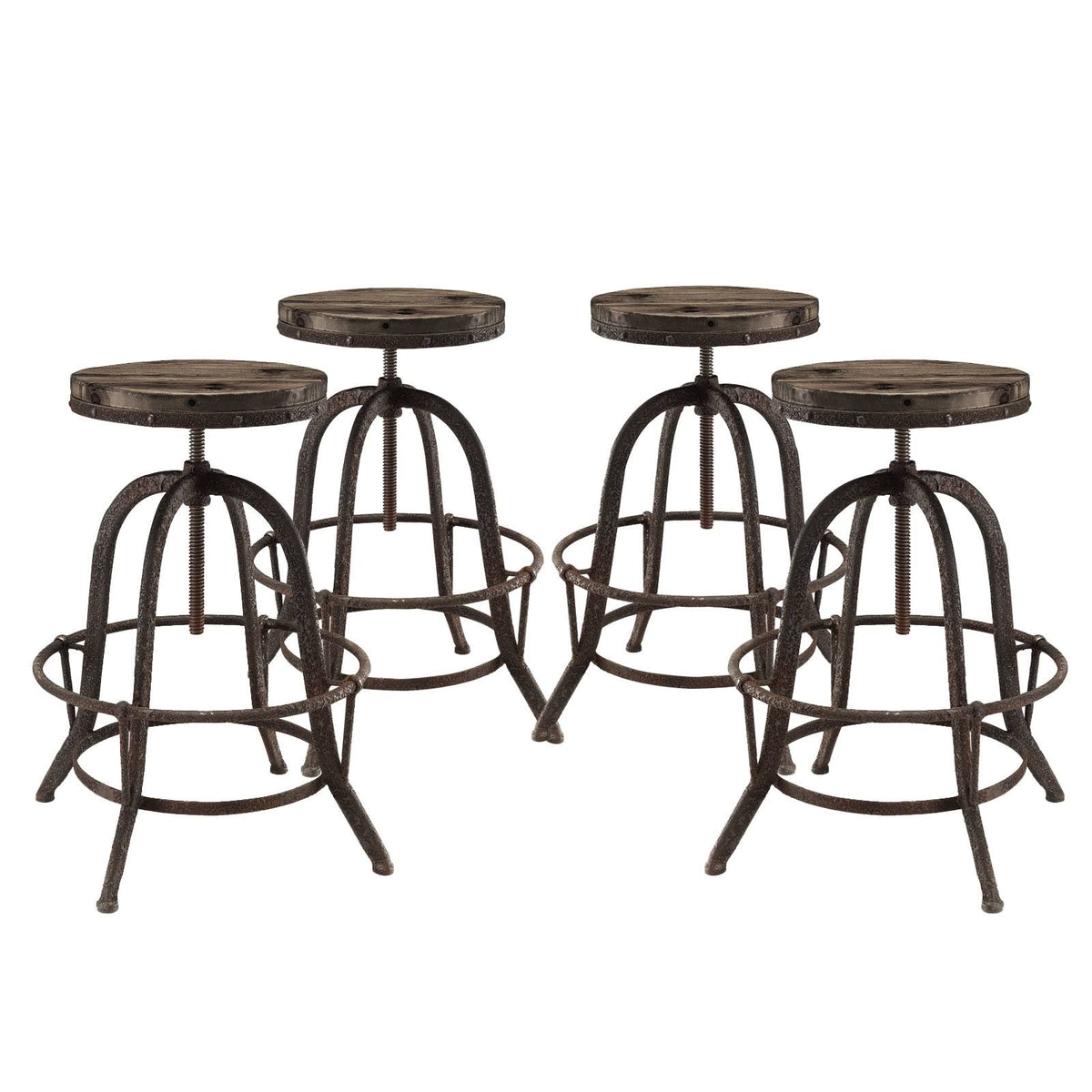 Brown Bar Stool Set of 4 Y8626