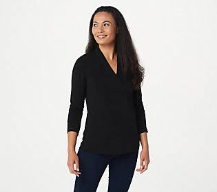 Black V-Neck Top, Size X-Small I705879