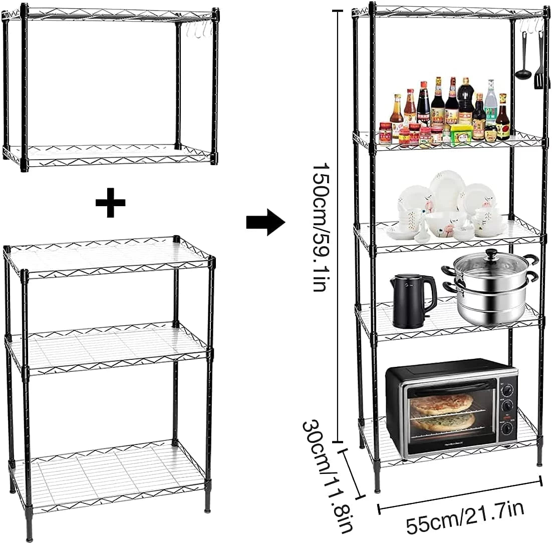 5 Tier Wire Shelf Unit H46461
