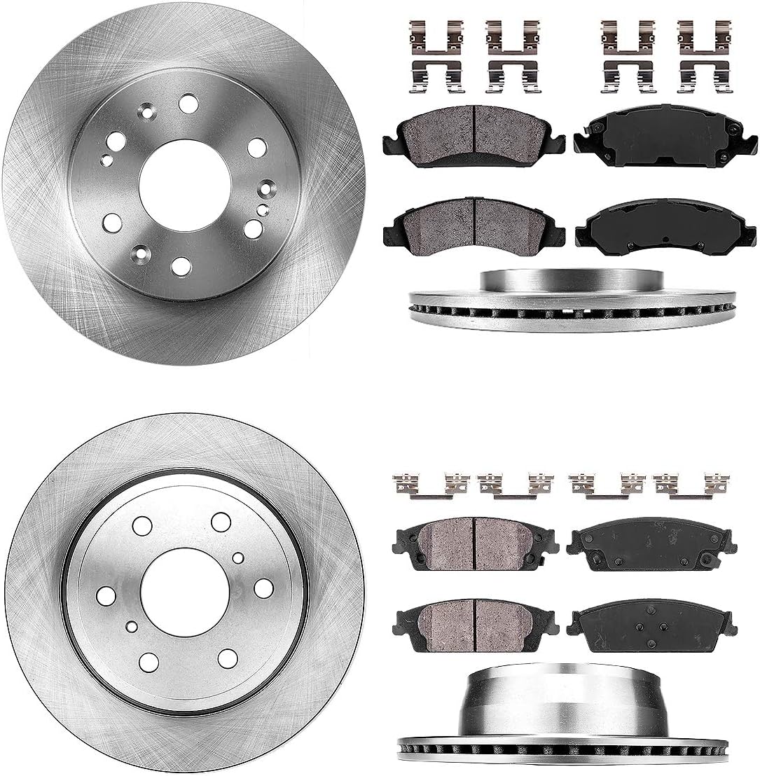 330mm Front + 345mm Rear Brake Rotors + Ceramic Pads + Clips G10181