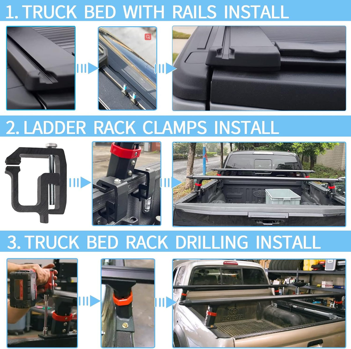 Truck Bed Racks Low Profile Adjustable Height Heavy Duty M182