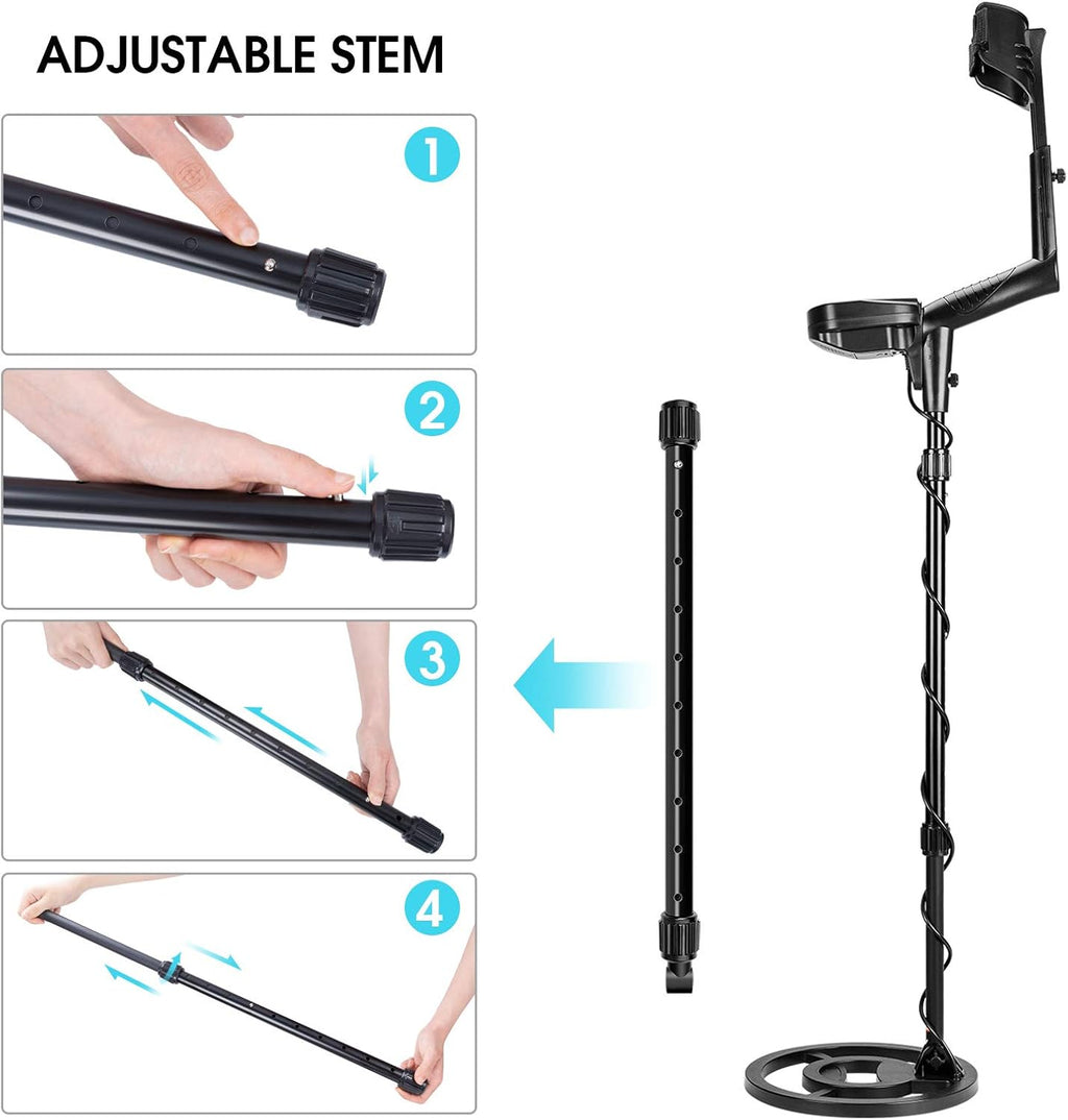 Metal Detector with 10 Waterproof Search Coil P630