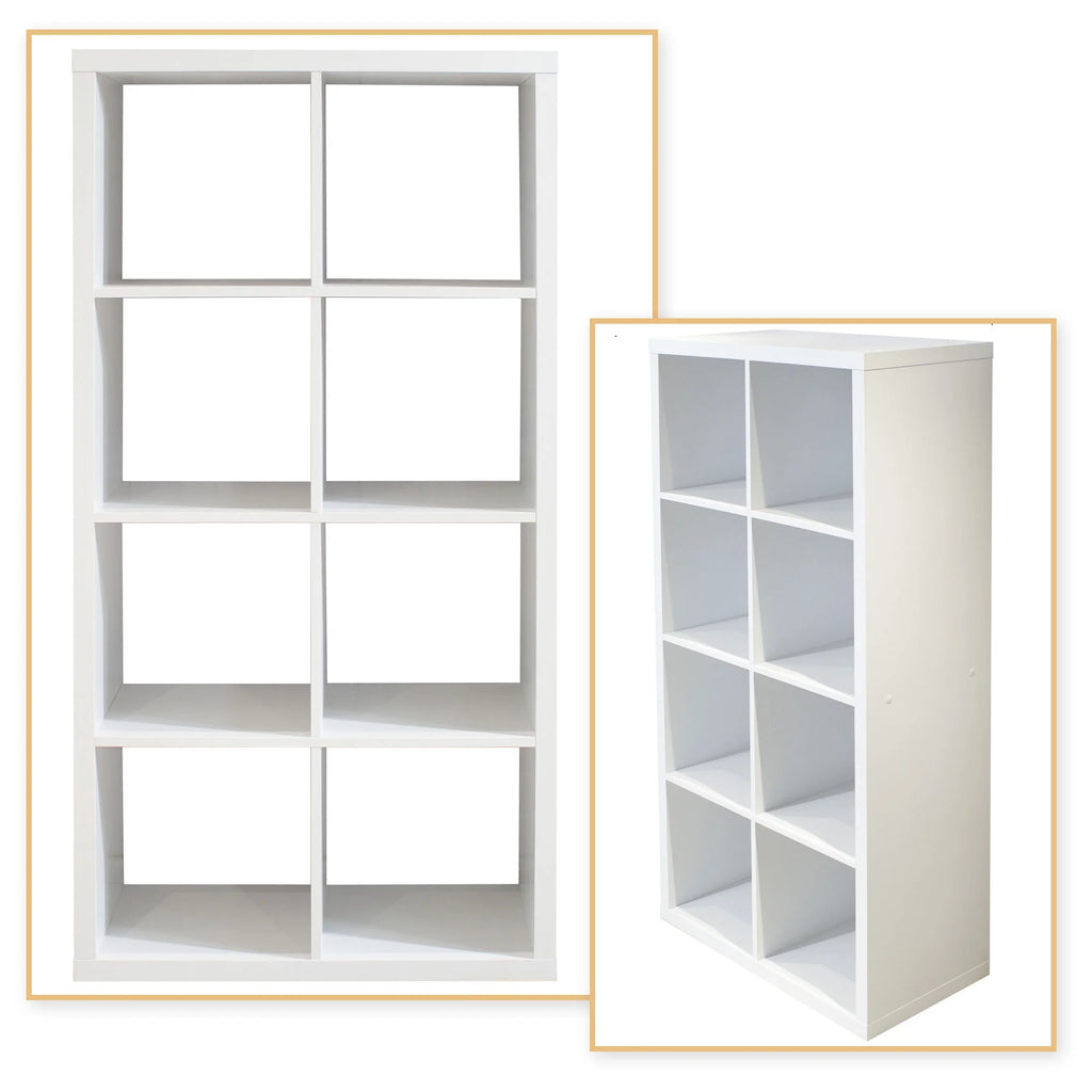 4-tier White Wooden Bookshelf N327