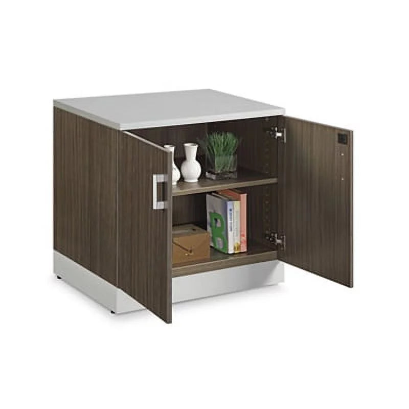 Two Door Storage Cabinet Mahogany Laminate S5525