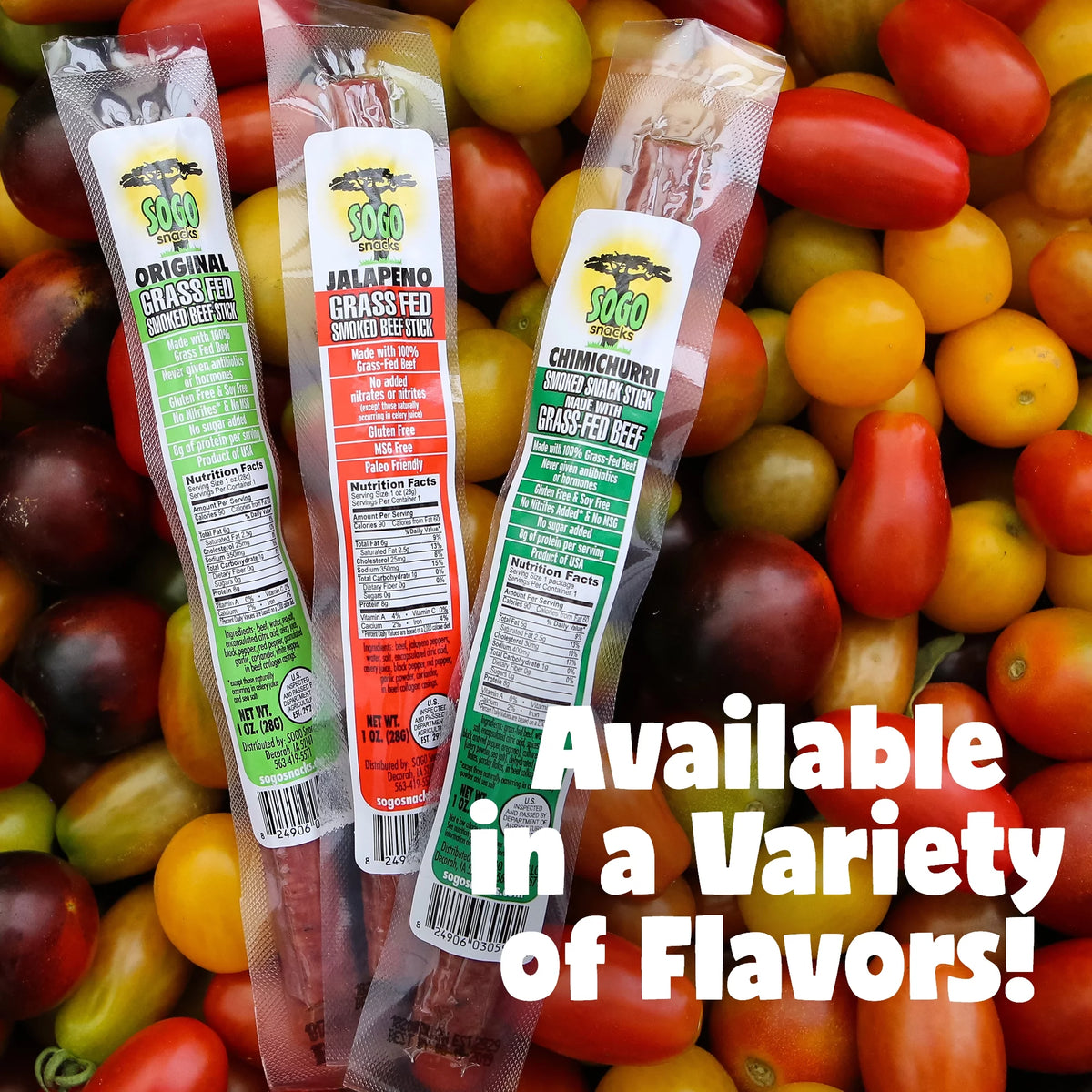 100% Grass-fed Beef Sticks, No Sugar, 144 Ct, 1-oz E767
