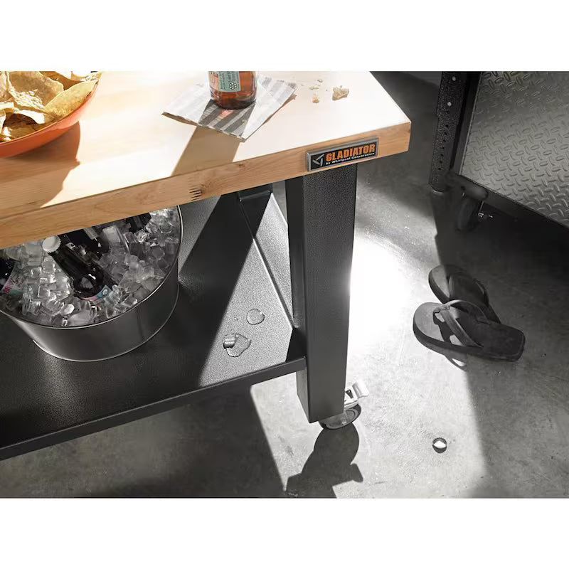 3 ft. Mobile Workbench with Hardwood Top U743908