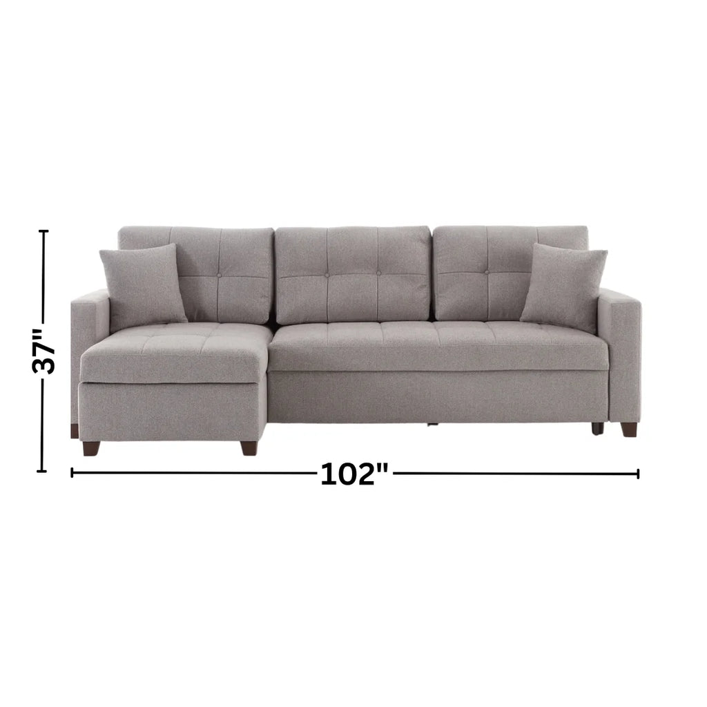 102" Queen Sleeper Reversible Sectional with Storage M227
