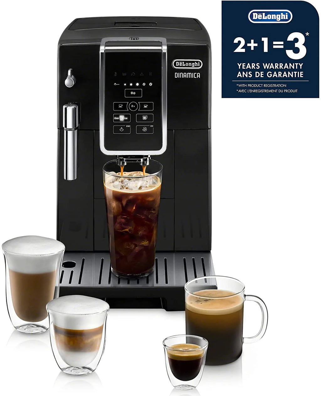 Automatic Espresso Maker with iced-coffee, black N3775