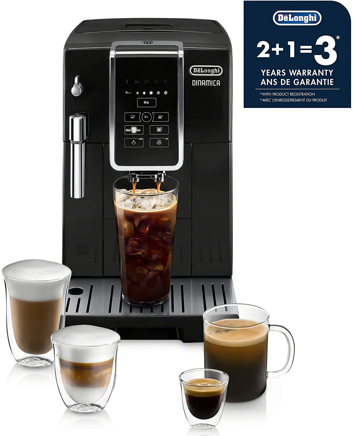 Automatic Espresso Maker with iced-coffee, black N3775