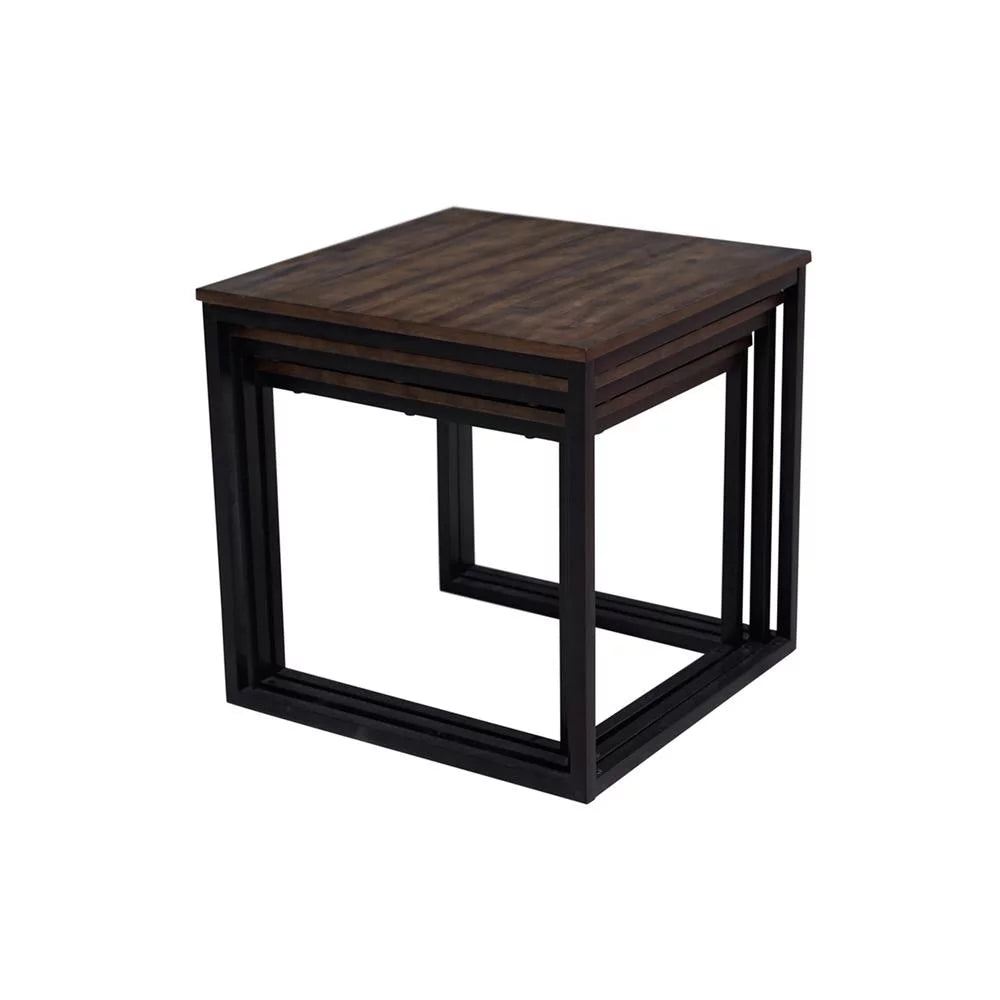 Acacia Wood Square Nesting End Tables E41634