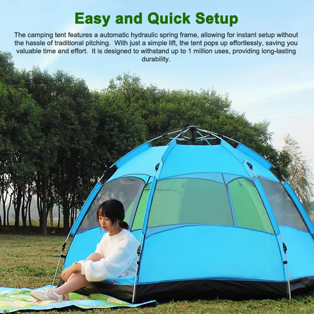 Camping Tent Quick Open Double Layer Rainproof F581