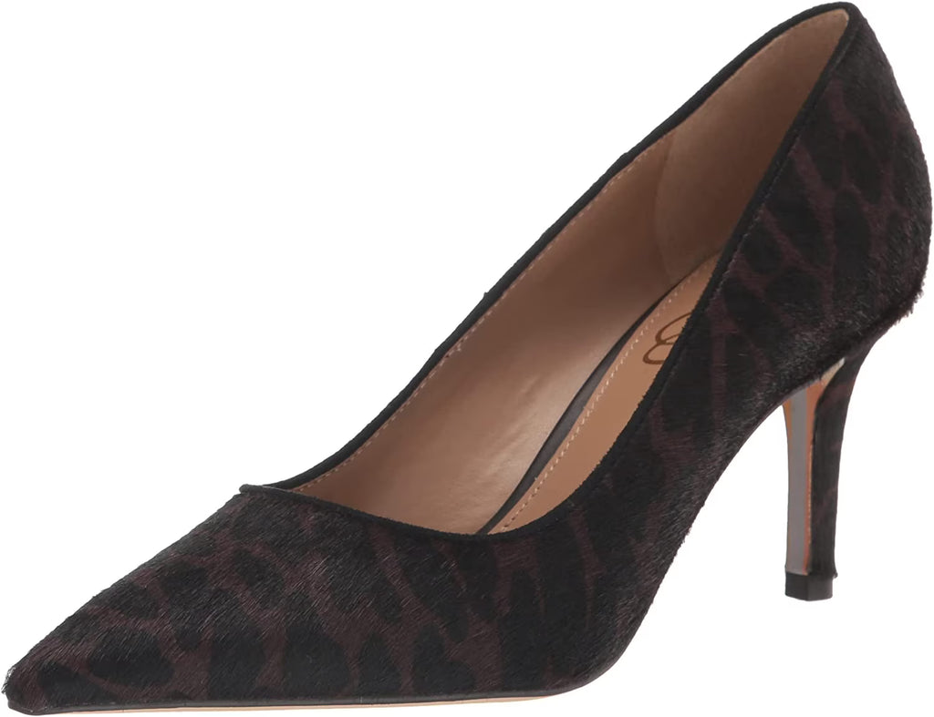 Brown Multi Pointed Toe Slip On Pumps H90386