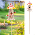 Metal Mushroom Birdhouse Stake V700166