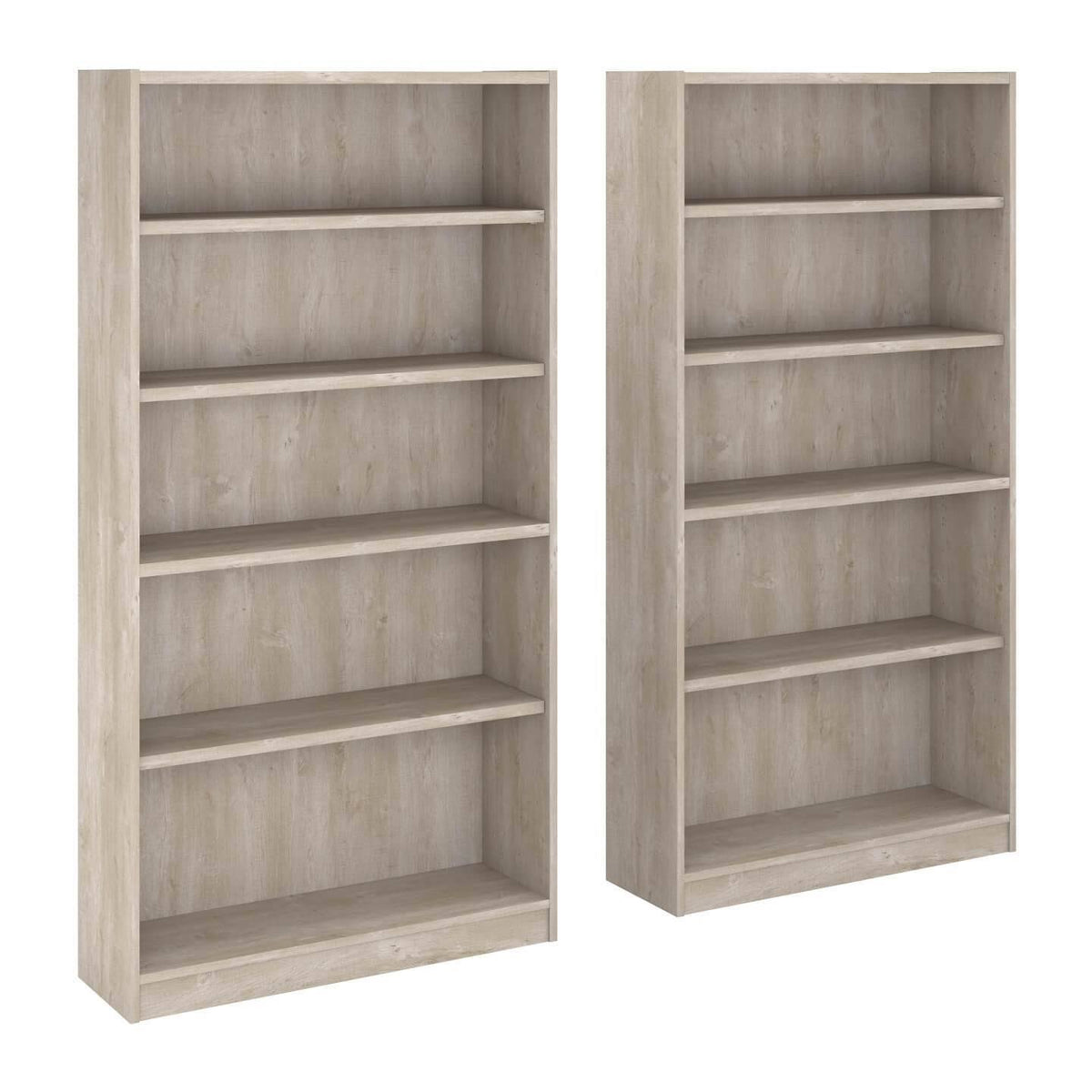 Black 5 Shelf Bookcase Set of 2 N97687
