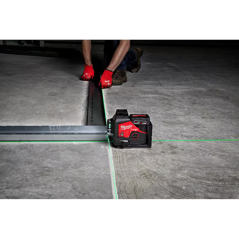 12-Volt Cordless Green 3-Plane Laser Level Kit O263556