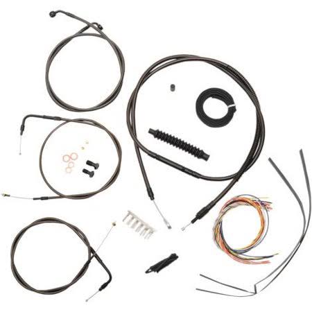 Midnight Black Complete Handlebar Cable Brake Clutch Line Wire Kit C52169