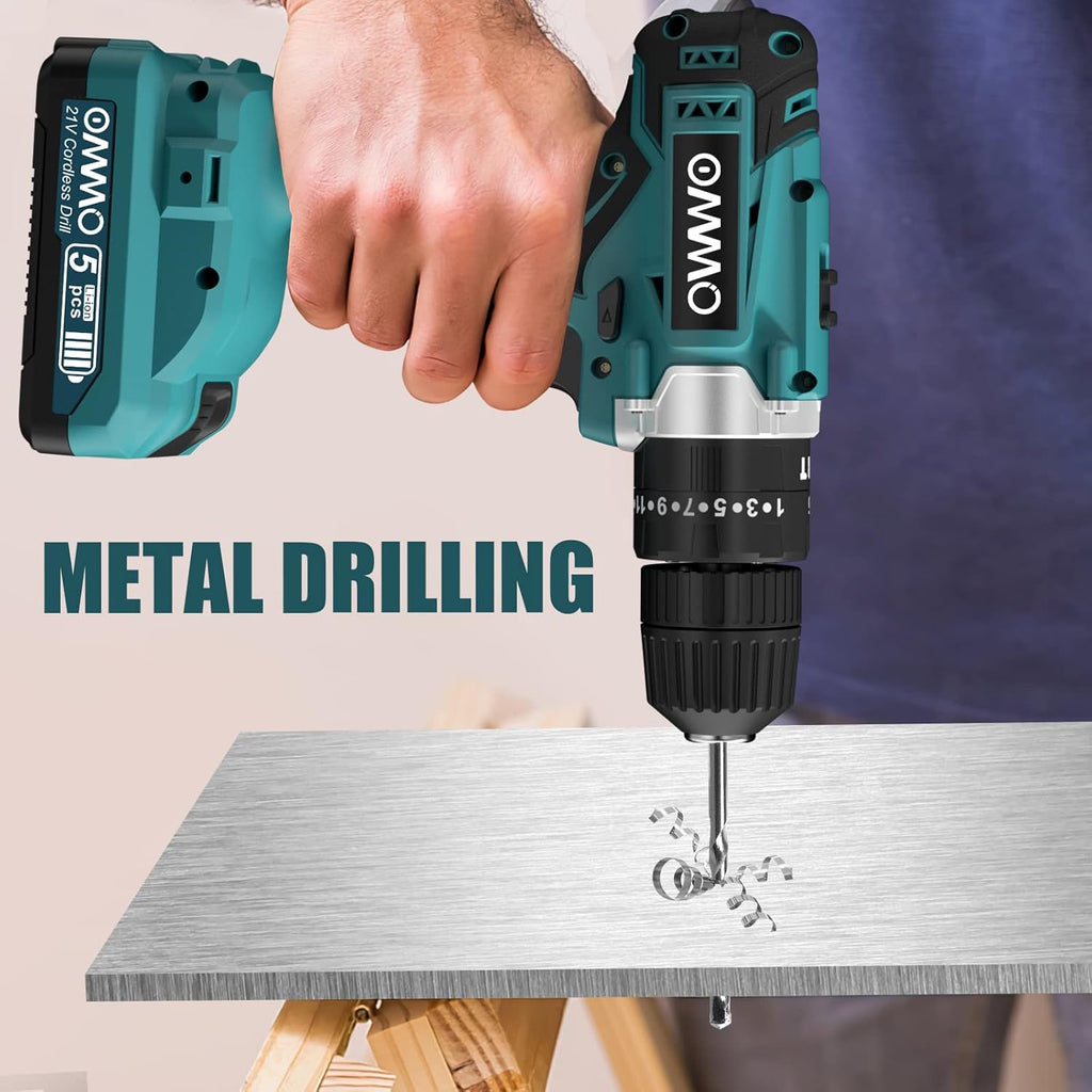 21V MAX Cordless Impact Drill with 24pcs Drill Bit Combo Set J680