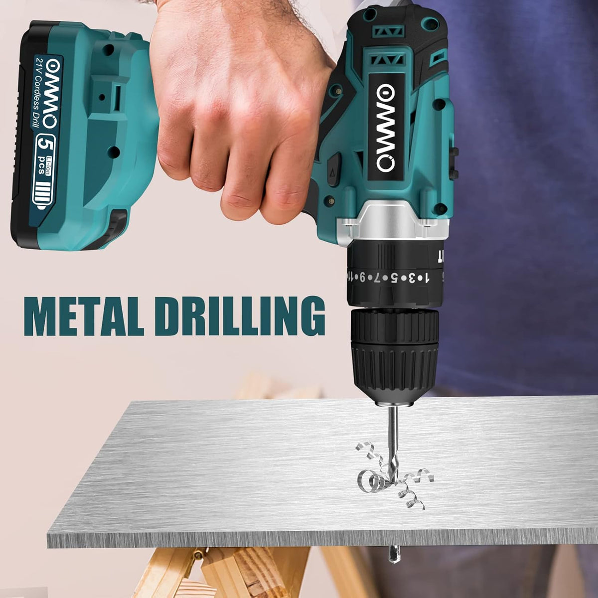 21V MAX Cordless Impact Drill with 24pcs Drill Bit Combo Set J680
