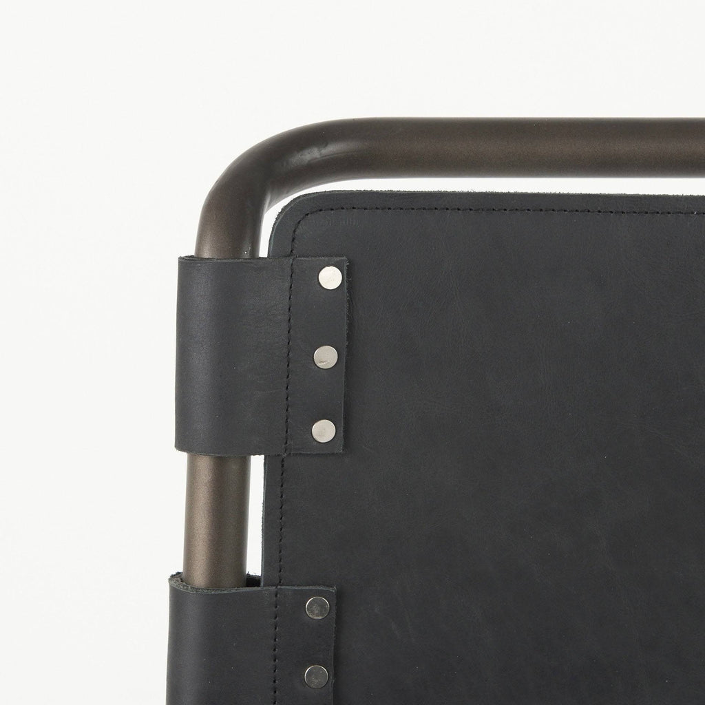 Black Leather Counter Stool Z477