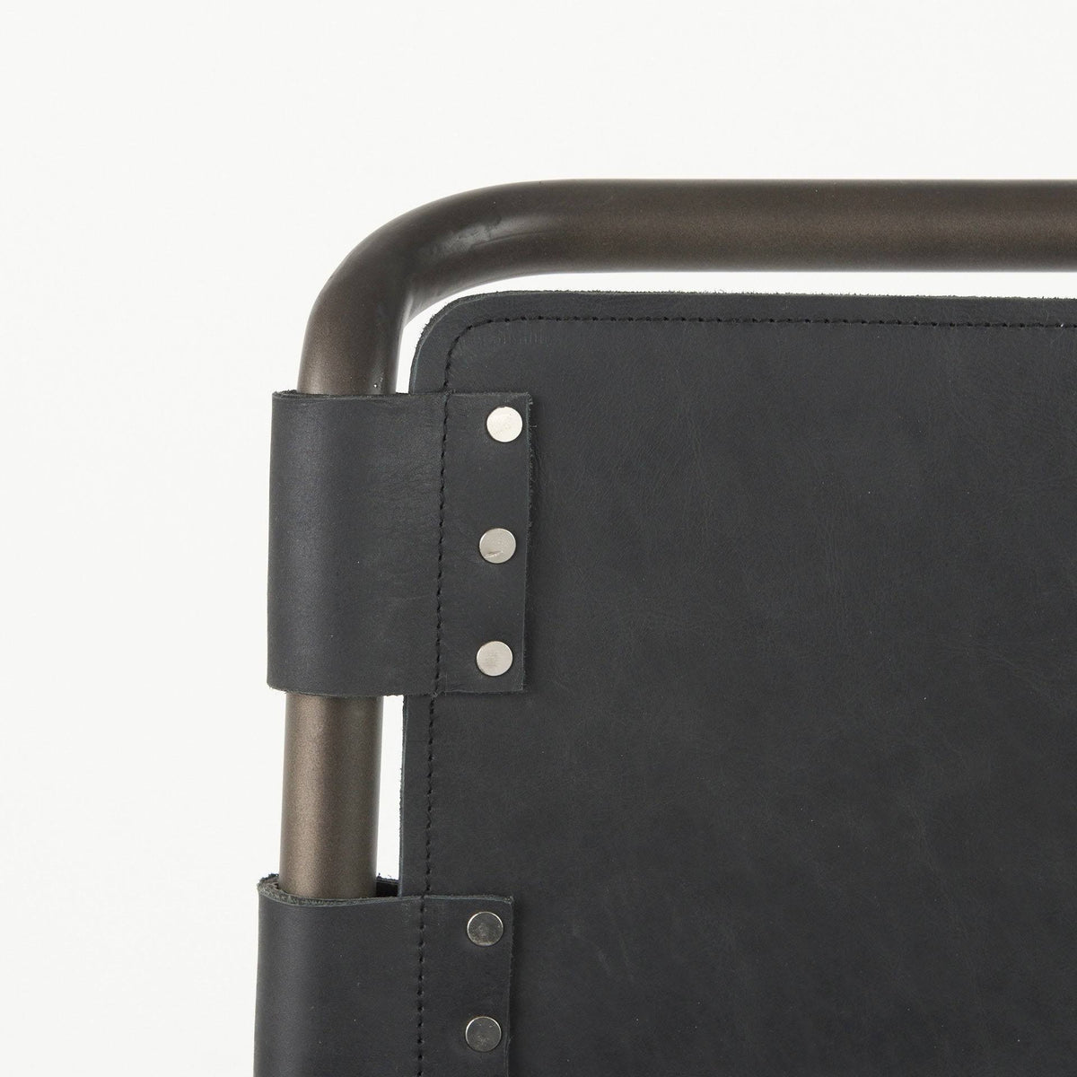 Black Leather Counter Stool Z477