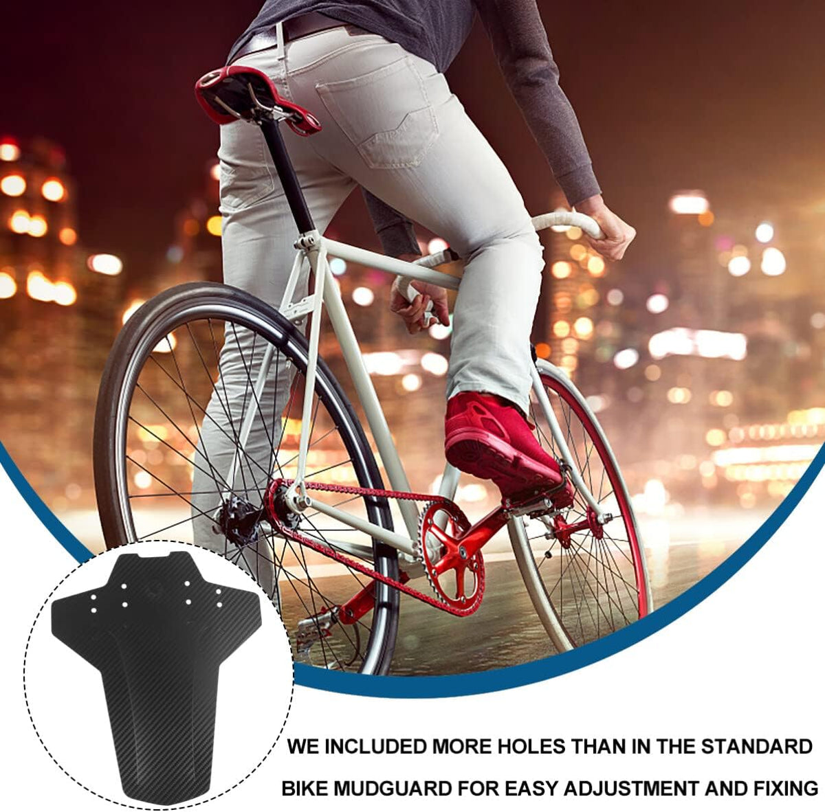 3D Carbon Fiber Mud Flaps Rear Mudguard V885