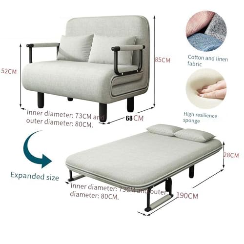 Twin Size Memory Foam Convertible Sofa Bed with Washable Cover V627164