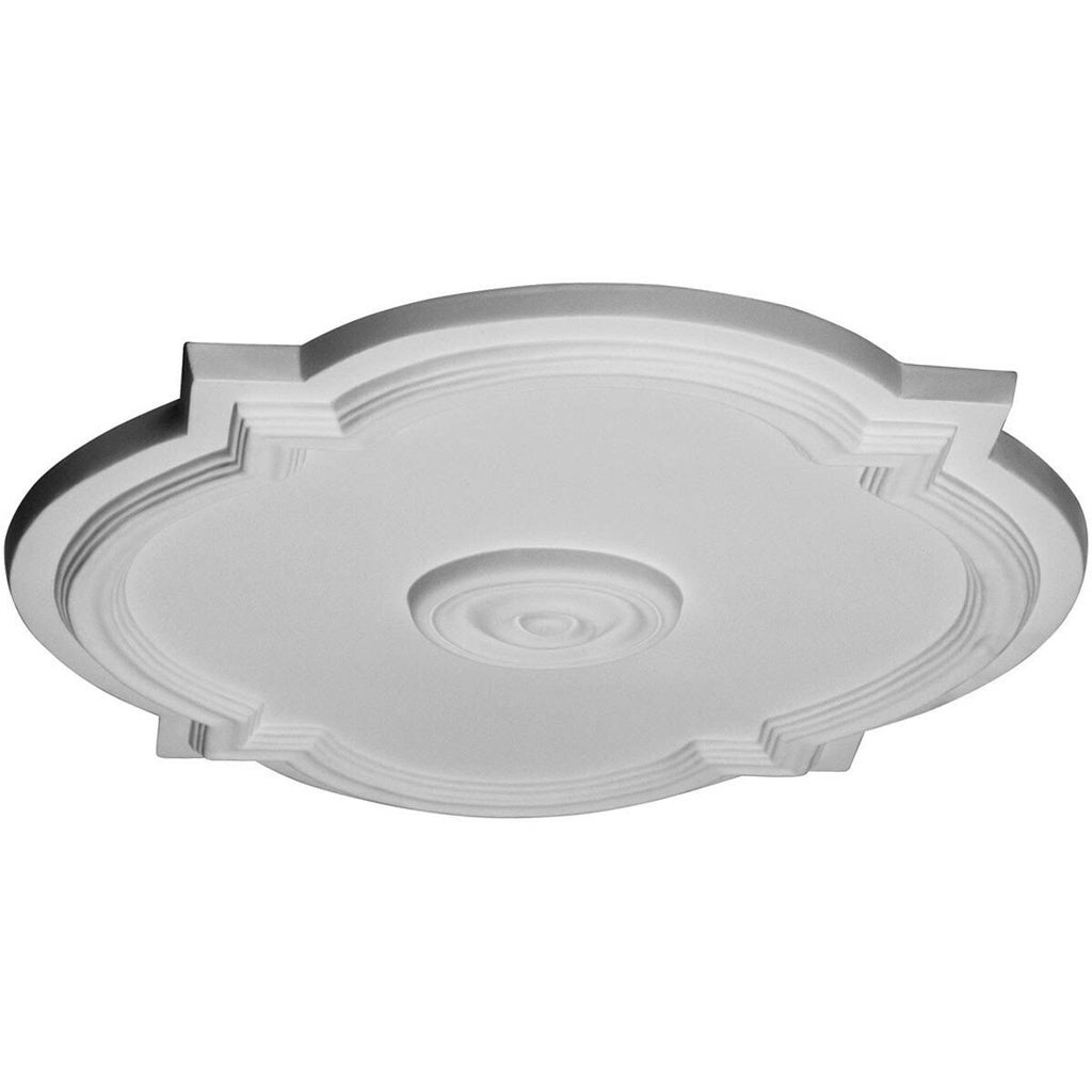 21 1/4x22W x 17 3/8x22H x 1x22P Ceiling Medallion, Hand-Painted Flash Blue H68085