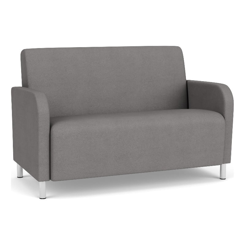 Gray Polyurethane Reception Loveseat X854