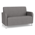 Gray Polyurethane Reception Loveseat X854