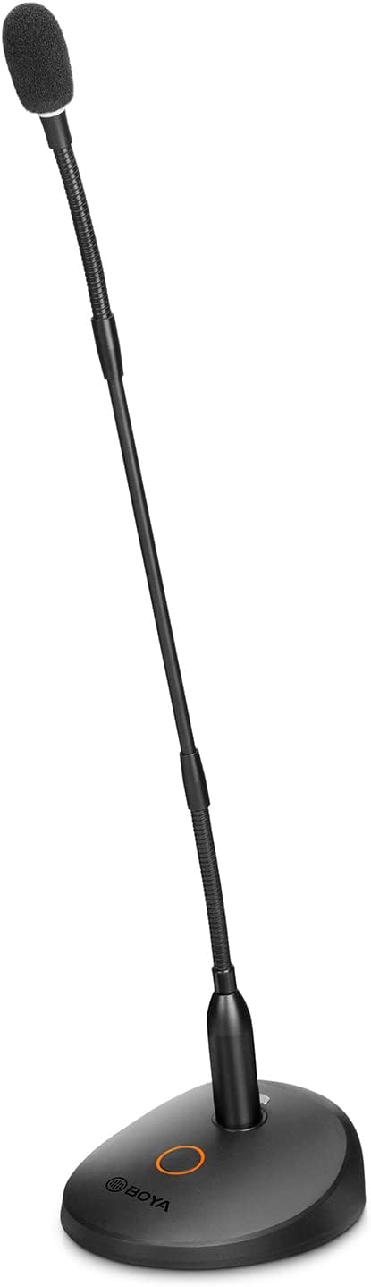 Desktop Gooseneck Condenser Microphone 18" with Mute Button LED Indicator XLR Mic I3563