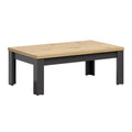 Dark Gray Oak Wood Rectangular Coffee Table F349