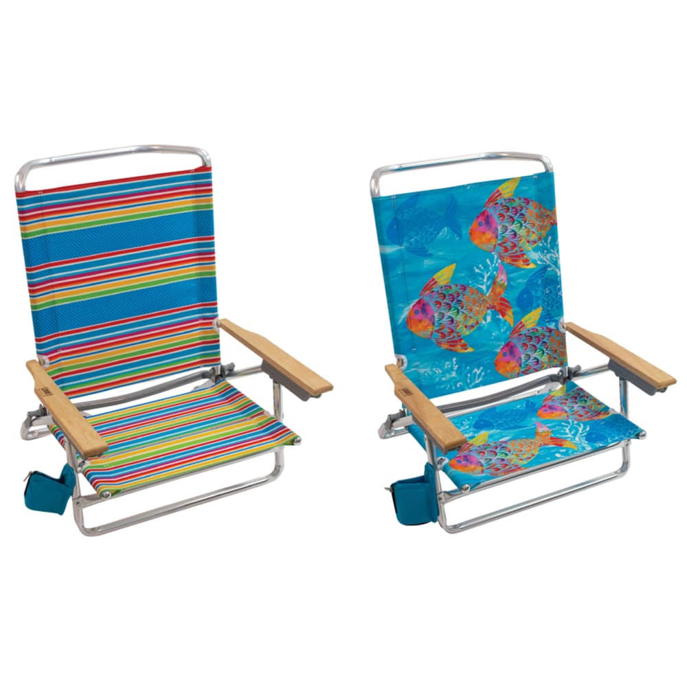 5 Position Adjustable Beach Folding Chair Set of 4 H515281