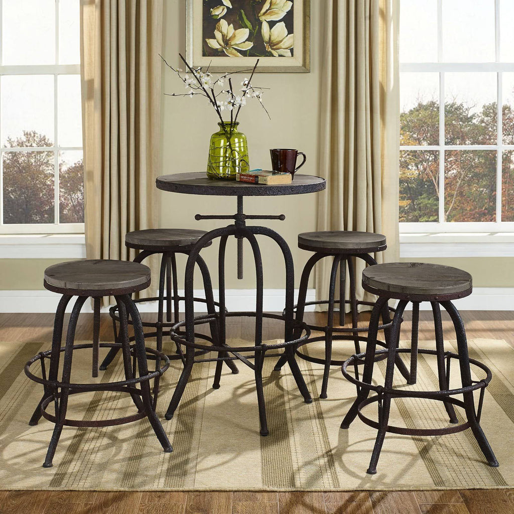Brown Bar Stool Set of 4 Y8626