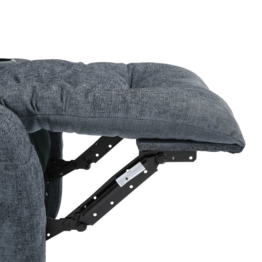 Charcoal Fabric Tufted Massage Recliner U690150