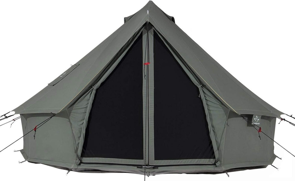 Canvas Bell Tent with Stove Jack, Waterproof 4 Season Cotton Canvas Tent Q522971