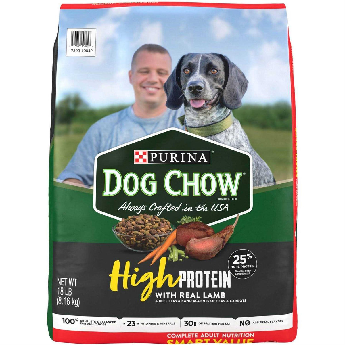 High Protein Dry Dog Food With Lamb & Beef Flavor B869