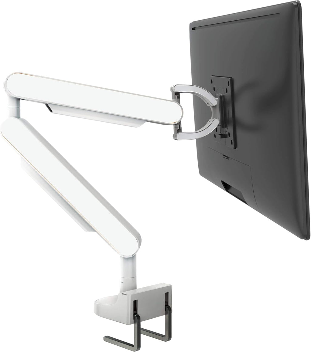 Desk Mounted Single Arm Monitor Stand for One Monitor Up to 38” 360 Degree Adjustable Monitor Mount Arm with Changeable Panels - 24.3 lb Capacity Pack of 2 G36155
