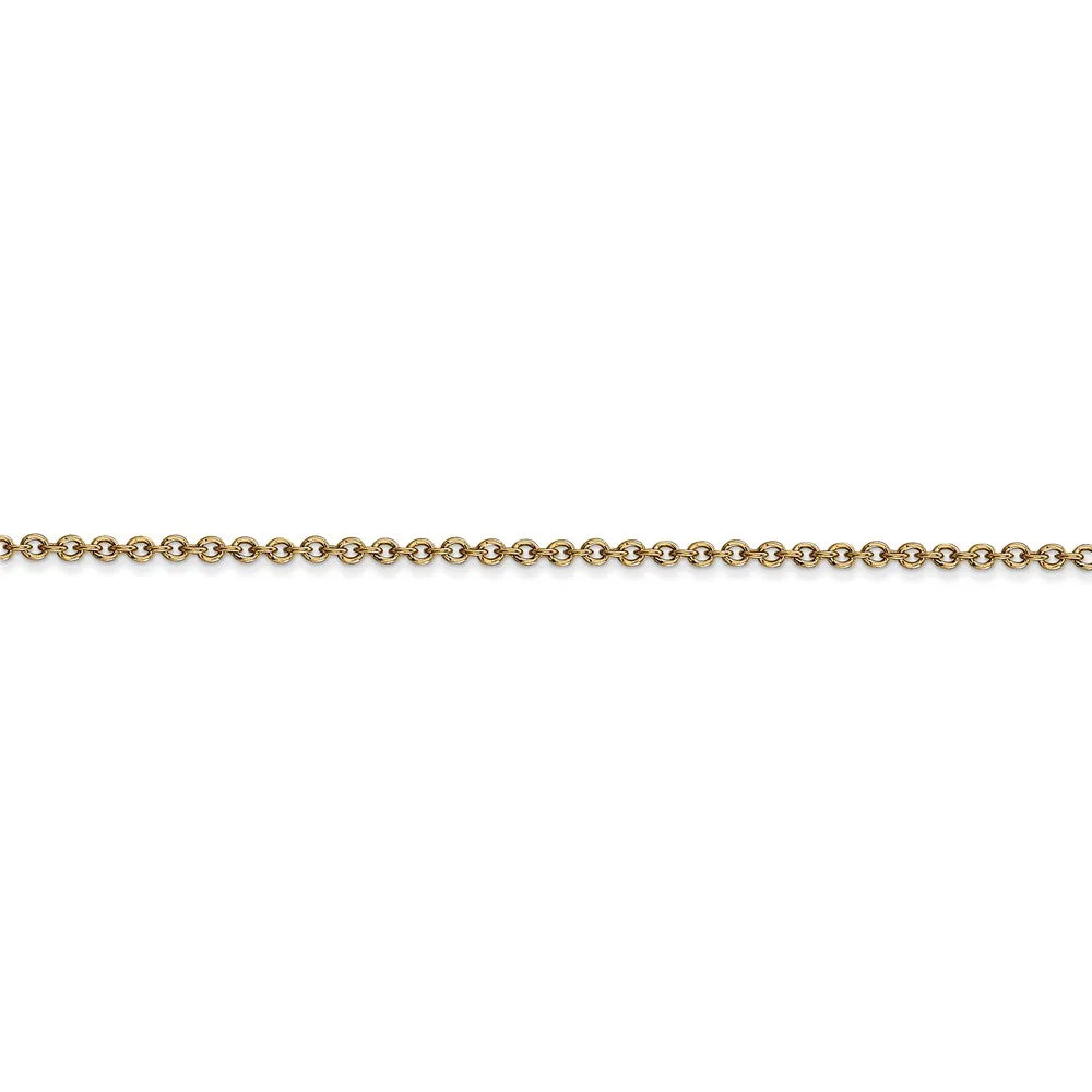 14kt Yellow Gold 24 inch Cable Chain with Lobster Clasp Q758
