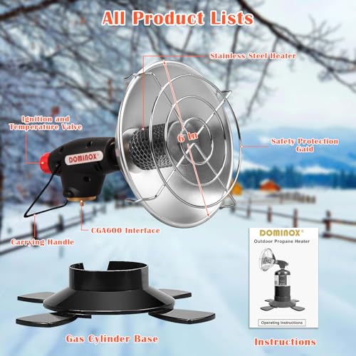 6200BTU Propane Heater with Igniter and Temperature Control Valve T294817