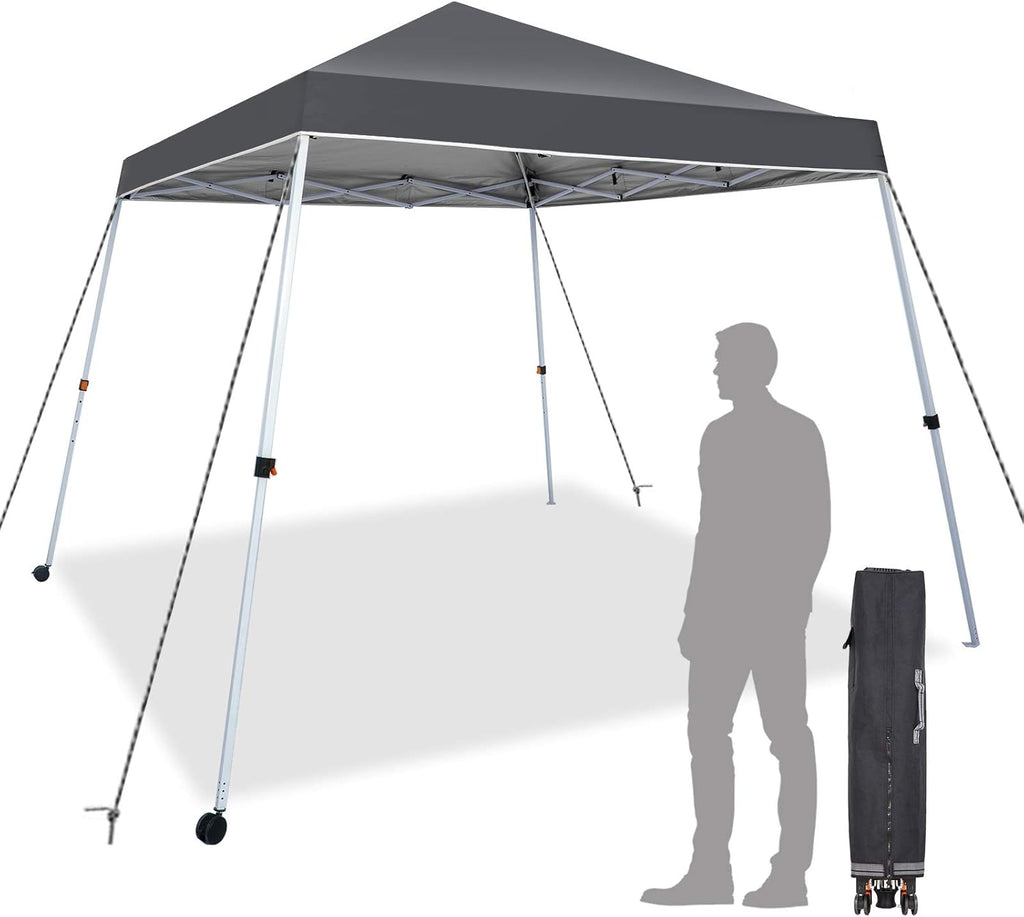 10x10 Ft Pop Up Canopy Tent with Carry Bag (Blue) D235887