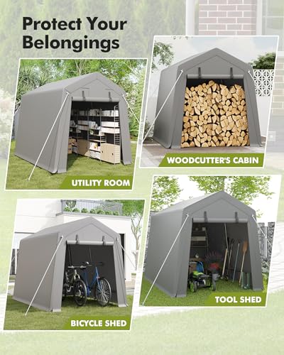 6x8 FT Waterproof Portable Storage Shed P716