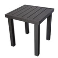 Brown Square Aluminum Slat Top Side Table H197799