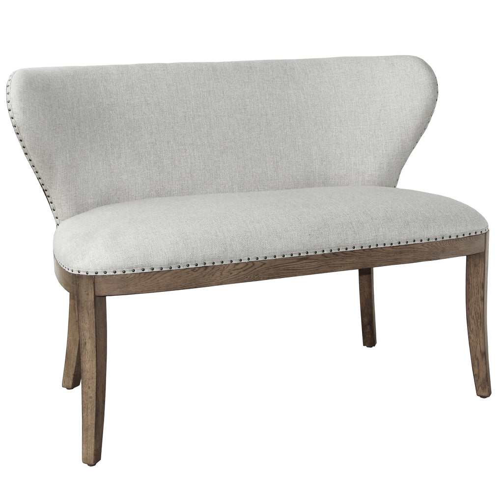 Linen Cream Wood-Framed Sofa N297124