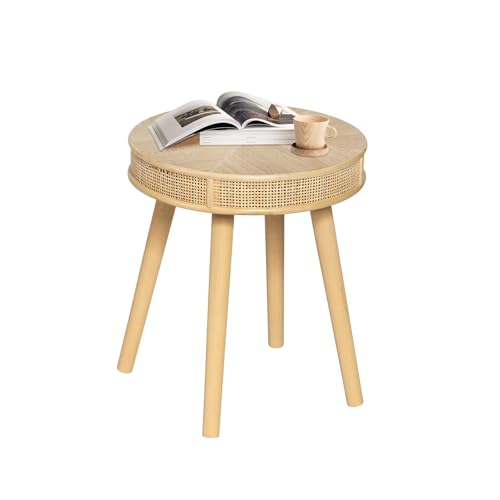 2-Piece Solid Wood Rattan Coffee Table Set C5879